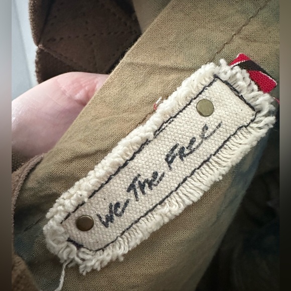 We The Free People XL Canvas Tote Brown Outer Pockets - EUC - Picture 4 of 4